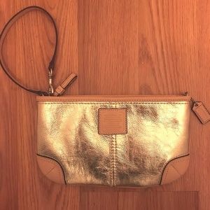 Gold Coach Wristlet